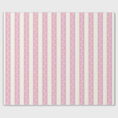 Papier Cadeau Empreintes de pattes de chien Pink & Antique White (Plat)