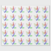 Papier Cadeau Empreintes de pattes de chiens avec Pois (Plat)