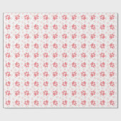 Papier Cadeau Empreintes de pattes roses Toutes les occasions (Plat)