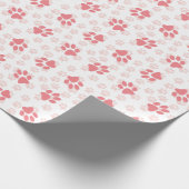 Papier Cadeau Empreintes de pattes roses Toutes les occasions (Coin)