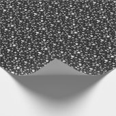 Papier Cadeau Empreintes de pied 01.b. BG noir (Coin)