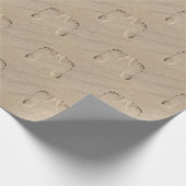 Papier Cadeau Empreintes De Sable De Plage (Coin)