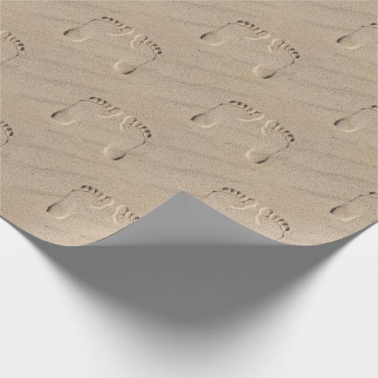 Papier Cadeau Empreintes De Sable De Plage (Coin)