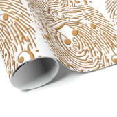 Papier Cadeau Empreintes digitales musicales (Coin rond)