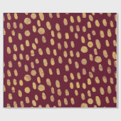 Papier Cadeau Empreintes d'or (Plat)