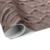 Papier Cadeau Empreintes pieds dans le sable (Coin rond)