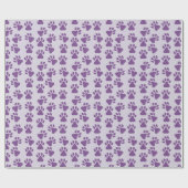 Papier Cadeau Empreintes violettes (Plat)