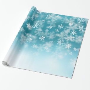 Papier Cadeau ❄️❄️ en baisse de flocons de neige