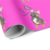 Papier cadeau en bulldog (Coin rond)