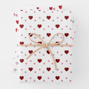Papier cadeau en forme de coeur