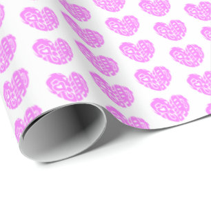 Papier Cadeau En forme de coeur rose merci beaucoup à kanji