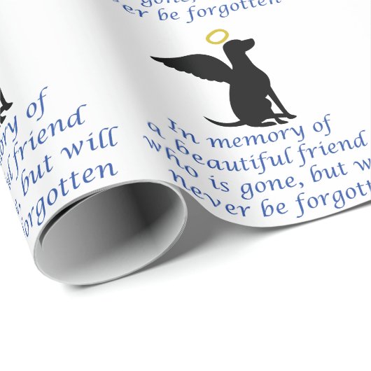 Papier Cadeau En mémoire de (Coin rond)