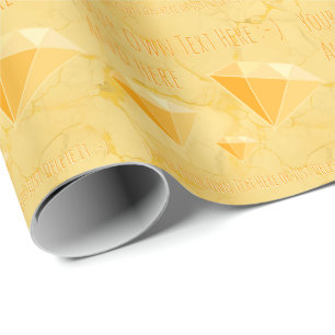 Papier cadeau en or diamant jaune pour bijoux