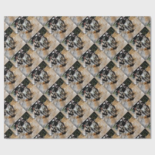 Papier Cadeau En route ! - Motocross Racer (Plat)