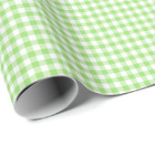 Papier Cadeau En vichy classique vert printemps (Coin rond)