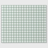 Papier Cadeau En vichy de grenouilles à bulles - plaid vert laur (Plat)