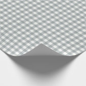 Papier Cadeau En vichy gris clair et blanc (Coin)