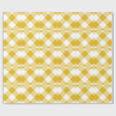 Papier Cadeau En vichy jaune (Plat)