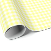 Papier Cadeau En vichy jaune pâle (Coin rond)