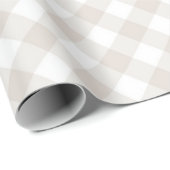 Papier Cadeau En vichy neutres rustiques (Coin rond)