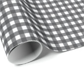 Papier Cadeau En vichy noir et blanc (Coin rond)