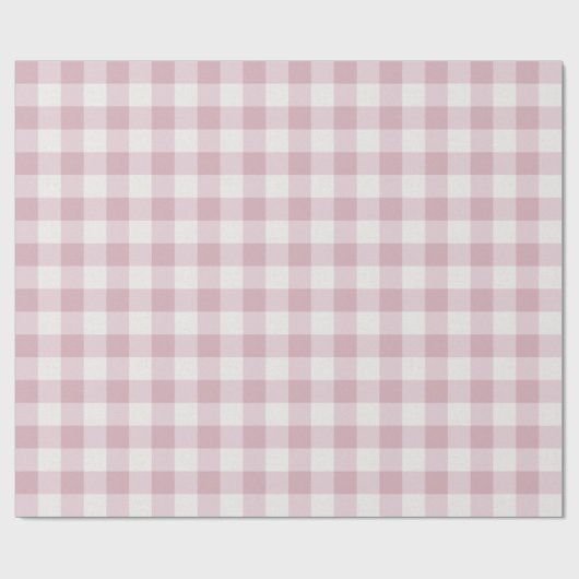 Papier Cadeau En vichy rose (Plat)