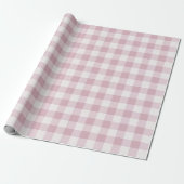 Papier Cadeau En vichy rose (Déroulé)