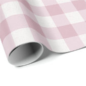 Papier Cadeau En vichy rose (Coin rond)