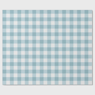 Papier Cadeau En vichy turquoise