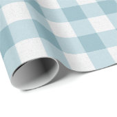 Papier Cadeau En vichy turquoise (Coin rond)