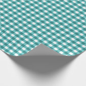 Papier Cadeau en vichy turquoise (Coin)