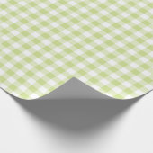 PAPIER CADEAU EN VICHY VERT ET BLANC PLACÉ (Coin)