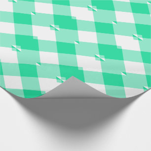 Papier Cadeau En vichy verte