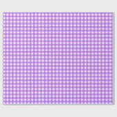 Papier Cadeau En vichy violet brillant (Plat)