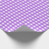 Papier Cadeau En vichy violet brillant (Coin)