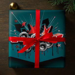 Papier Cadeau Enceintes Graphiques Musique Audio