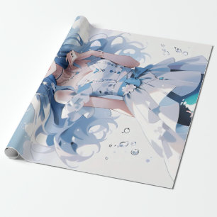 Papier Cadeau Enchanter Mermaid Birthday Design pour les filles