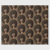 Papier Cadeau Encourager les femmes noires, Brown (Plat)