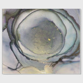 Papier Cadeau Encre Abstraite d'alcool brillant violet Turquoise (Plat)