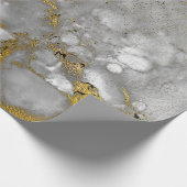 Papier Cadeau Encre Cuivre Or Liquide Peinture Gris Noir Blanc (Coin)