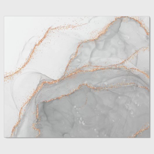 Papier Cadeau Encre D'Alcool Élégante Avec Parties scintillant O (Plat)