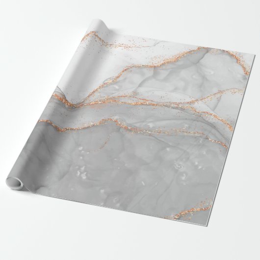 Papier Cadeau Encre D'Alcool Élégante Avec Parties scintillant O (Déroulé)