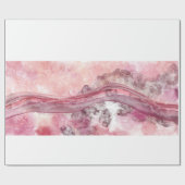 Papier Cadeau Encre d'alcool rose et rouge (Plat)