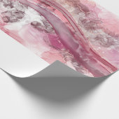 Papier Cadeau Encre d'alcool rose et rouge (Coin)