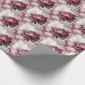 Papier Cadeau Encre D'Alcool Rose Peony (Coin)