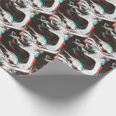 Papier Cadeau Encre Marbrée : Texture Glitch Distortie. (Coin)