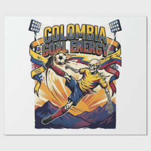 Papier Cadeau Énergie de but Colombie Skeleton Striker Nations C