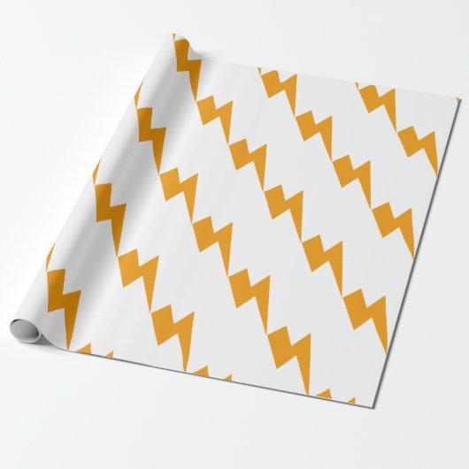 Papier Cadeau Énergie de Tonnerre Impression Jaune (Déroulé)