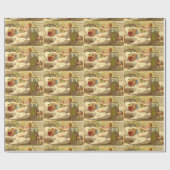 PAPIER CADEAU ENFANT AVEC JOUETS ET CADEAUX DE NOËL (Plat)