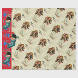 PAPIER CADEAU ENFANT AVEC JOUETS, STOCKAGE DE NOËL ET CADEAUX